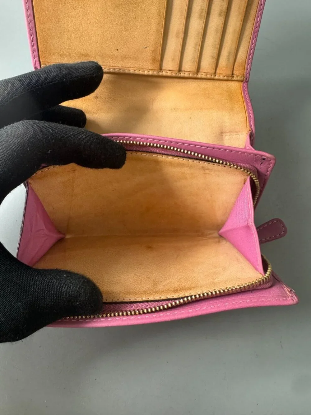Coach Bifold Pink Leather Signature Wallet